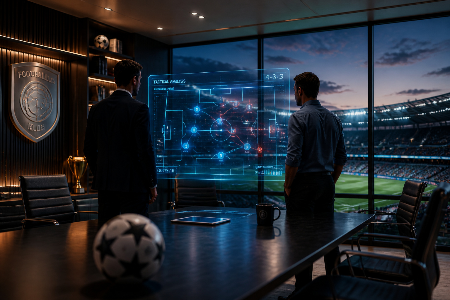 Analyse tactique futuriste dun match de football