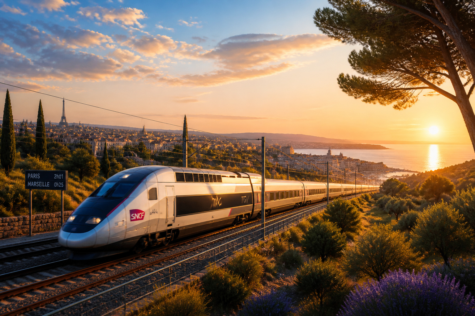 Tgv de paris a la cote dazur