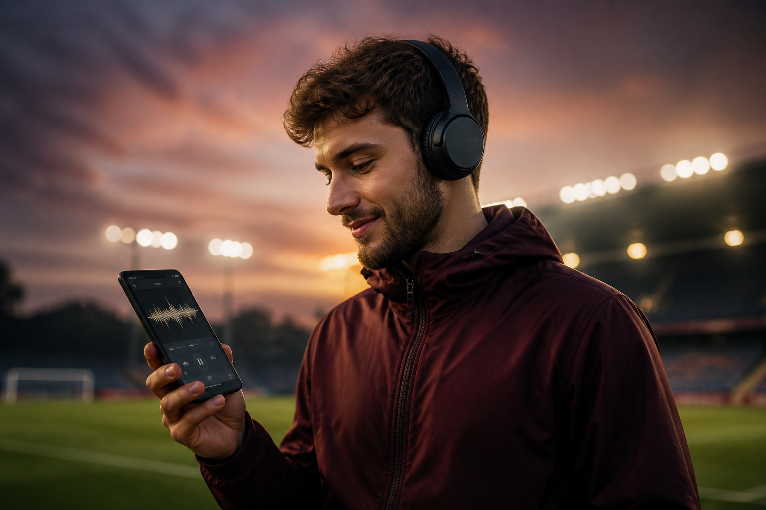 Immersion footballistique au crepuscule