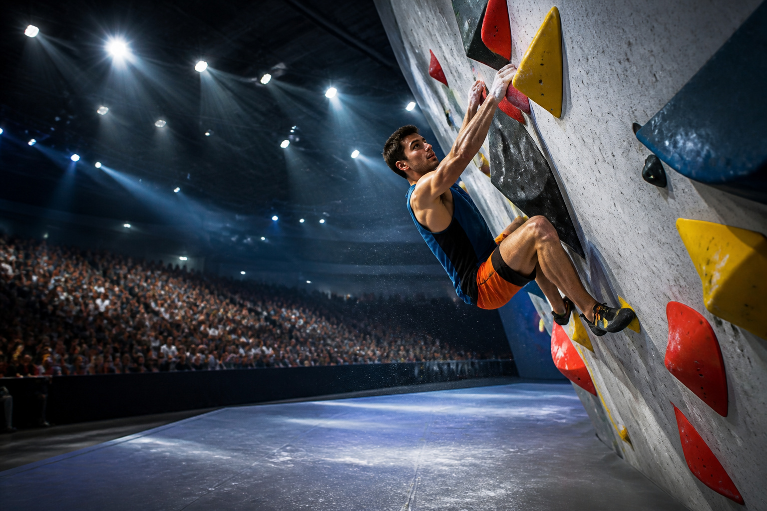 Escalade intense en competition
