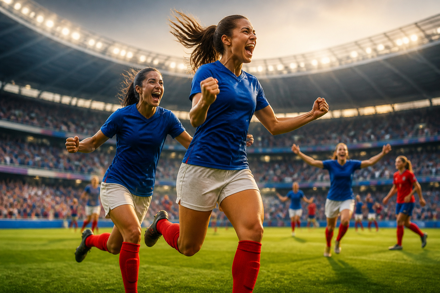 Joie du football feminin